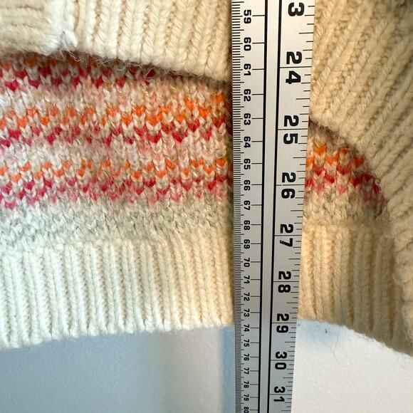 UO Kimchi Blue “Happiness” Chunky Knit Cardigan Sweater Y2K Cream Multi Size S - Picture 10 of 15